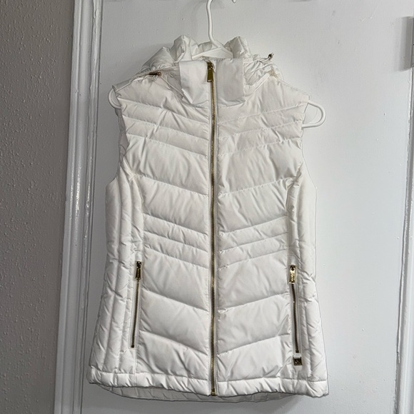 Michael Michael Kors Logo Hooded Puffer Vest Jacket size XS - Picture 1 of 7
